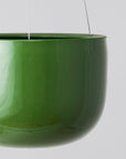 Forest Green Glazed Earth Hanging Planter by Angus & Celeste ハンギングプランター フォレストグリーン