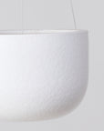 White Boucle Glazed Earth Hanging Planter by Angus & Celeste ハンギングプランター ホワイト ブークレ