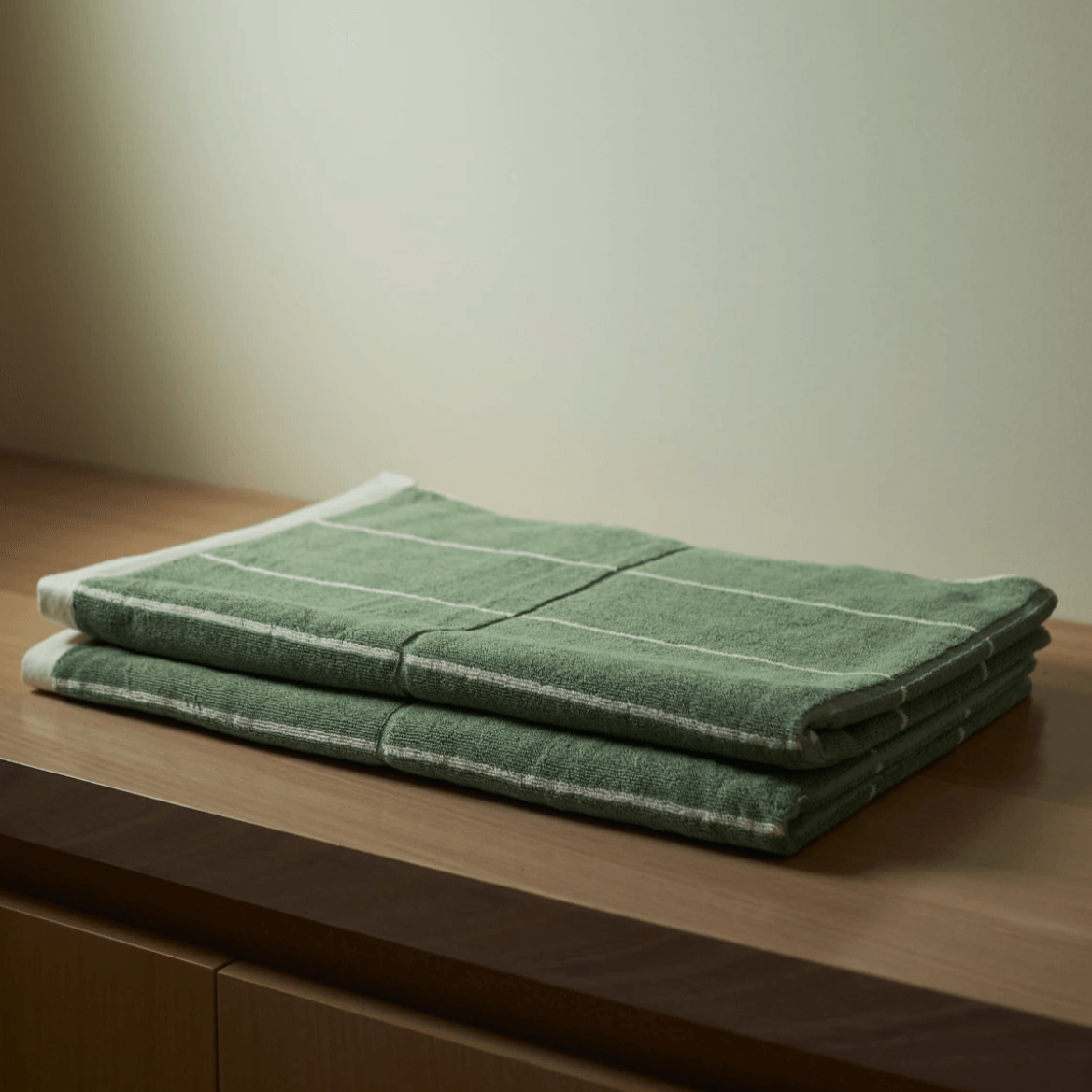 Bethell Bath Towel Sage & Chalk by BAINA ベテル バスタオル セージ&チョーク