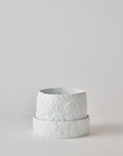 Speckled White Crackle Organic Planter in by Angus & Celeste オーガニックプランター ホワイト