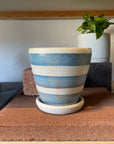 Stoney Cobalt blue & Shino Planter by Sandra Bowkett ストーニーコバルトブルー&シノ プランター