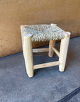 Moroccan Hand-Woven Wood Stool Mini モロッカンハンドウーブンスツール