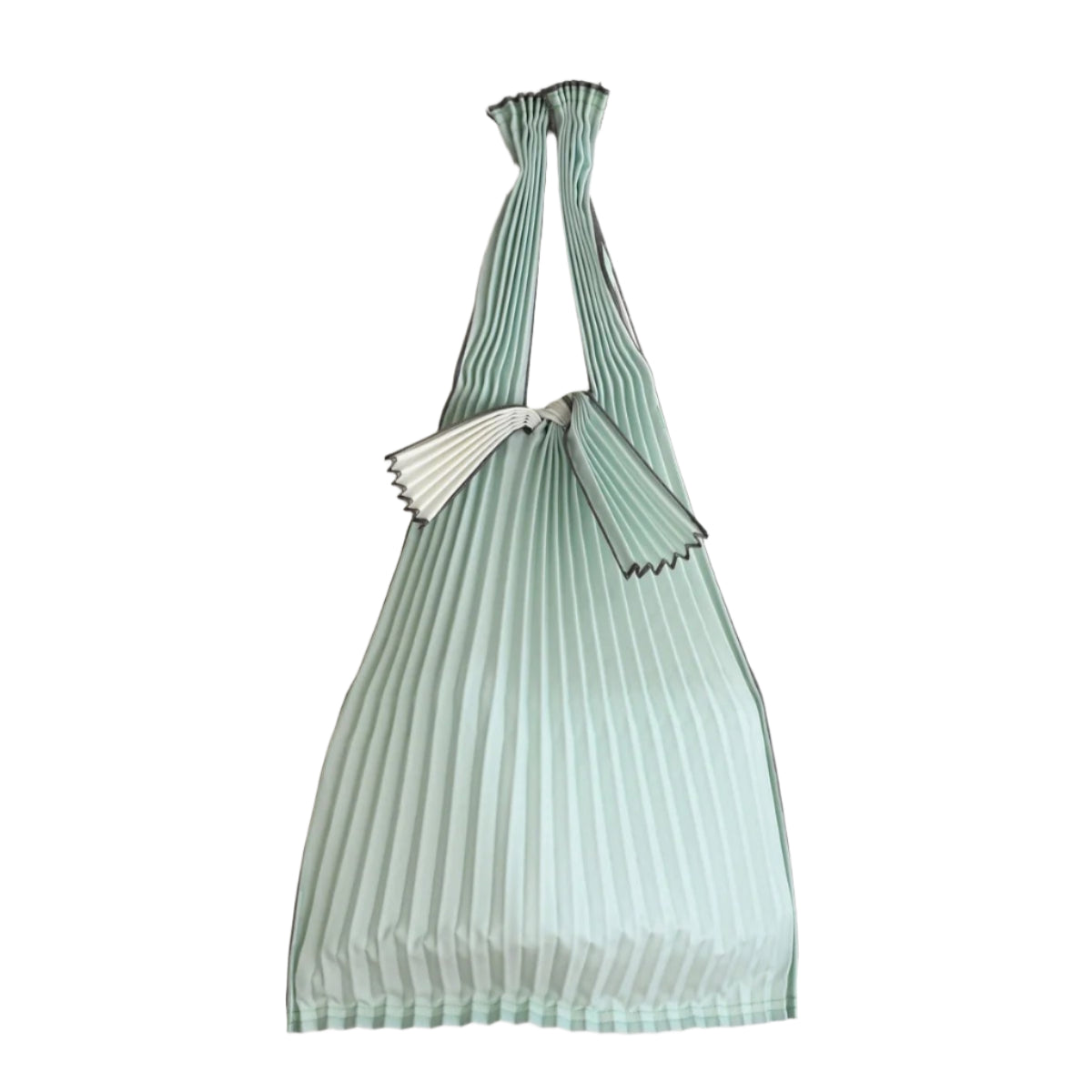 Pleco Tate-Pleats Bag Bicolour 灰白/水縹 (Snow White/Ice Green