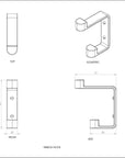 Ribbon Hook brass by Henry Wilson リボンフック
