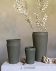 Sage Green Heirloom Flower Vase by Alison Frith グリーンフラワーベース