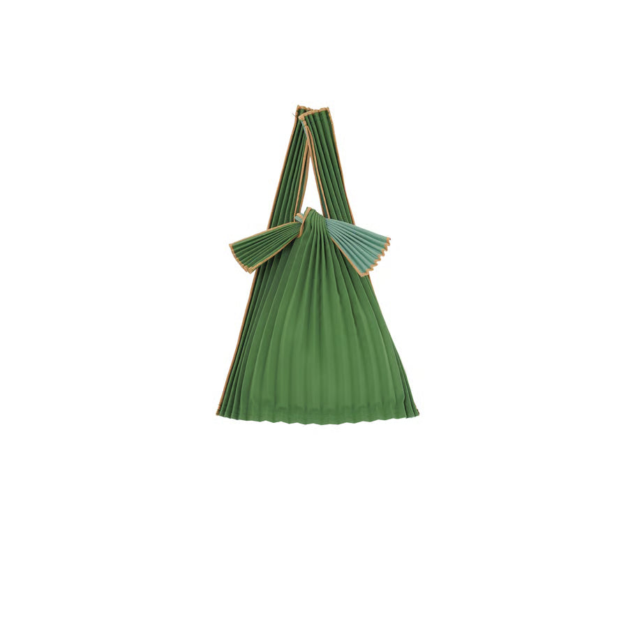 Pleco Tate-Pleats Bag Bicolour FOREST GREEN×SAGE BLUE
