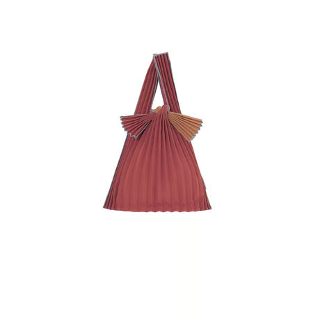 Pleco Tate-Pleats Bag Bicolour MAROON×TERRACOTTA