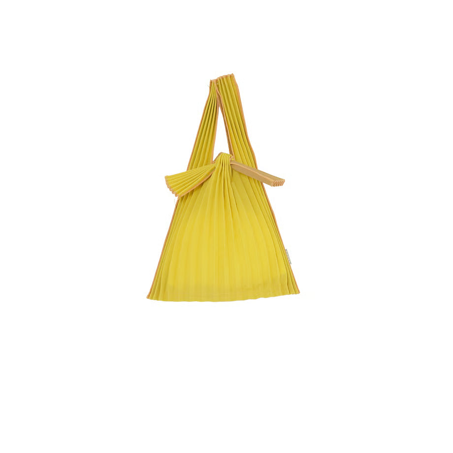 Pleco Tate-Pleats Bag Bicolour OLIVE YELLOW×OCHER