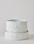 Speckled White Crackle Organic Planter in by Angus & Celeste オーガニックプランター ホワイト