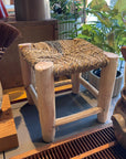 Moroccan Hand-Woven Wood Stool Mini モロッカンハンドウーブンスツール