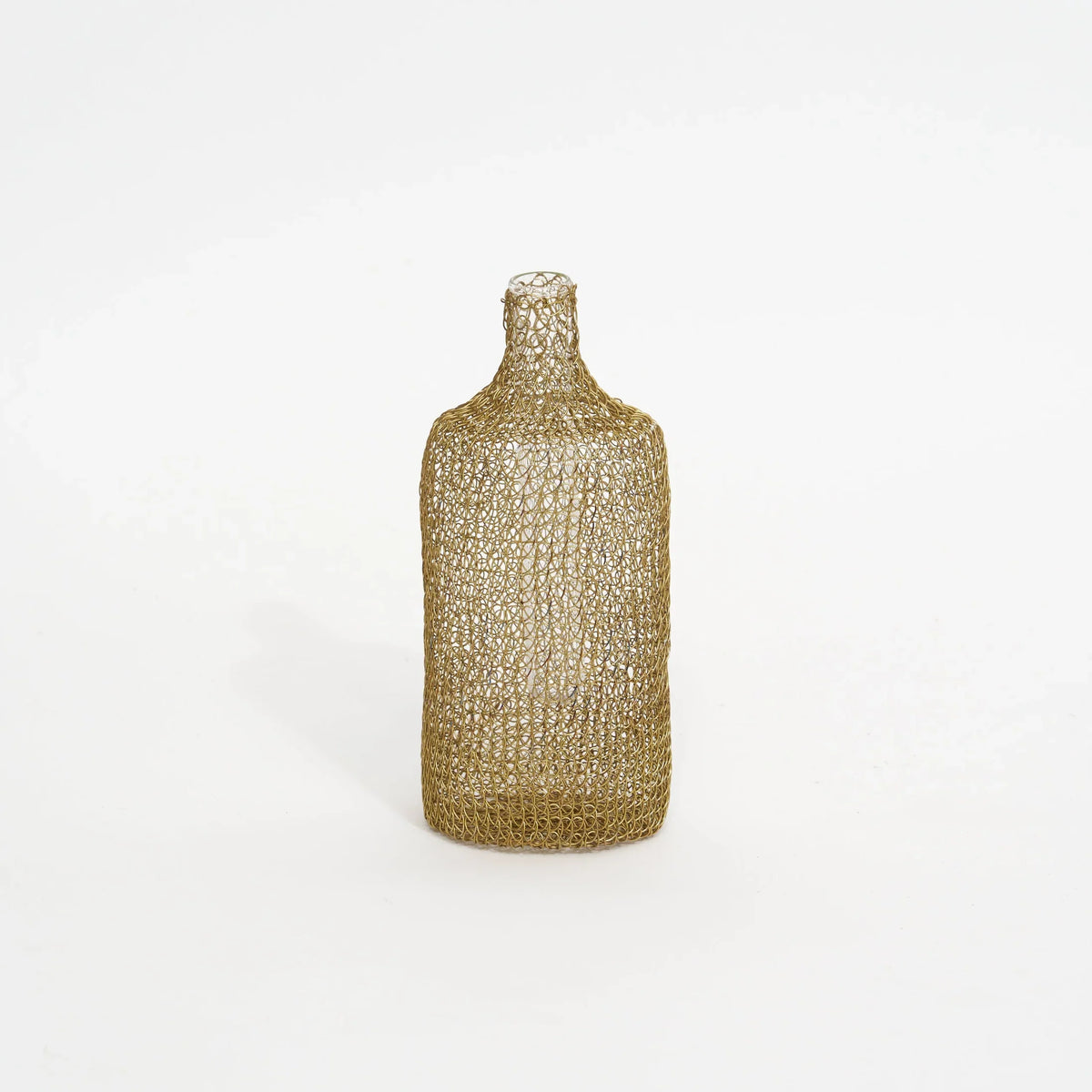 Wire Table Vase in Gold