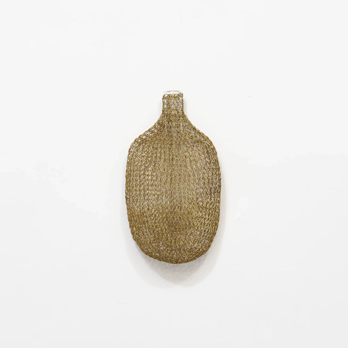 Wire Wall Vase in Gold