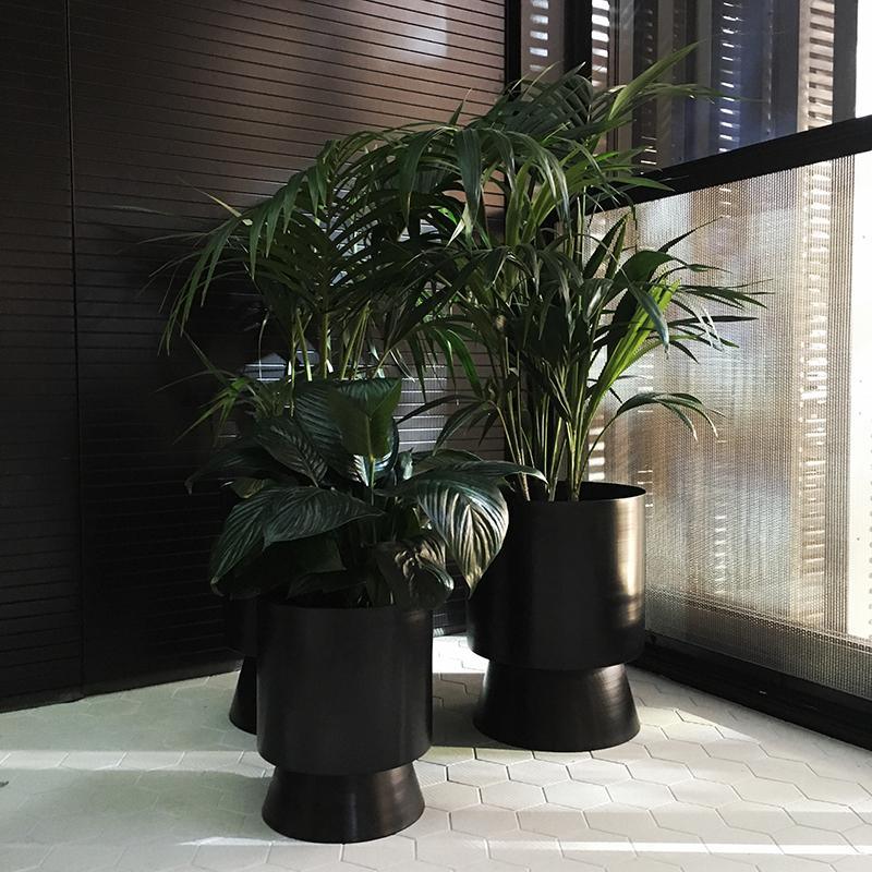 Large Palm Springs Planter Black by Lightly Design